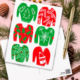 prettige feestdagen Grapny Ugly Xmas Sweaters Briefkaart