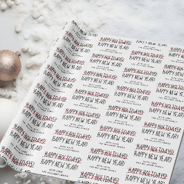 Prettige feestdagen Grappig Modern Late Cadeaupapier