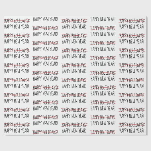 Prettige feestdagen Grappig Modern Late Cadeaupapier (Vlak)