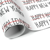 Prettige feestdagen Grappig Modern Late Cadeaupapier (Rol Hoek)