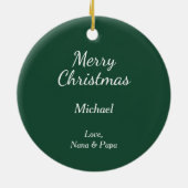 Prettige feestdagen Grappig rood Gnome Keramisch Ornament (Achterkant)