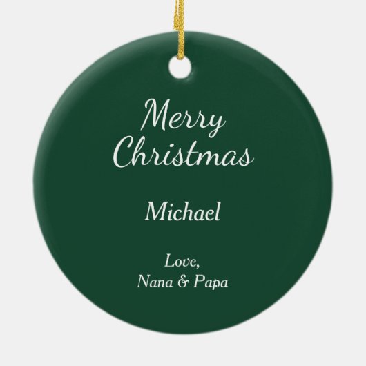 Prettige feestdagen Grappig rood Gnome Keramisch Ornament (Achterkant)