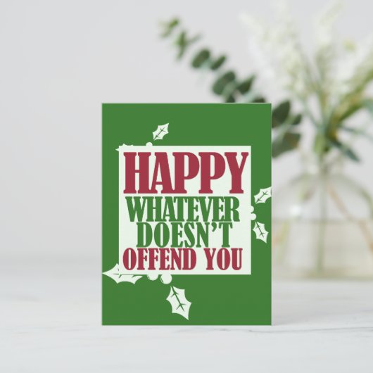 Prettige feestdagen Grappig? VS Vrolijk kerstfeest (Staand voorkant)