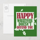 Prettige feestdagen Grappig? VS Vrolijk kerstfeest (Voorkant / Achterkant)