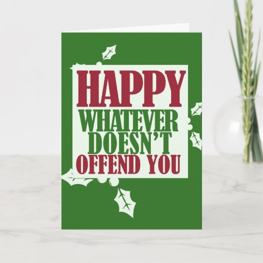 Prettige feestdagen Grappig? VS Vrolijk kerstfeest Kaart (Voorkant)