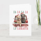 Prettige feestdagen Grappige Labradors Kerstmis (Voorkant)