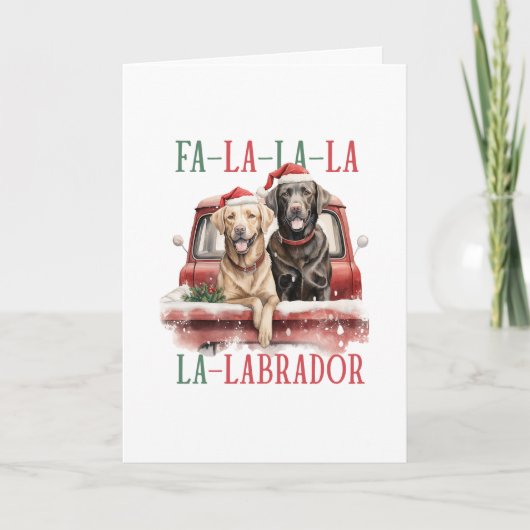 Prettige feestdagen Grappige Labradors Kerstmis (Voorkant)