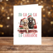 Prettige feestdagen Grappige Labradors Kerstmis Kaart