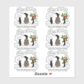 Prettige feestdagen Grappige pinguïn kerstlabels Sticker (Vel)