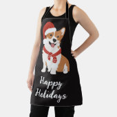 Prettige feestdagen Grappige Schattigee kersthond  Schort (Insitu)