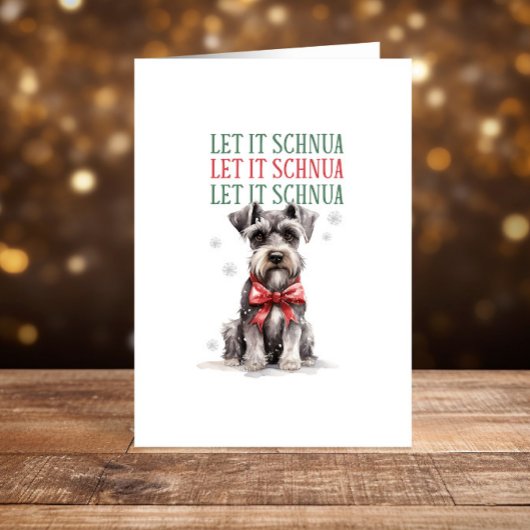 Prettige feestdagen Grappige Schnauzer Dog Christm