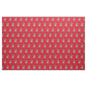 Prettige feestdagen (grappige sneeuwpop) stof (Yard (91,4 cm))