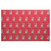 Prettige feestdagen (grappige sneeuwpop) stof (Fat Quarter)