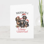 Prettige feestdagen Grappige Teckels Honden Kerstm Kaart (Voorkant)