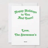 prettige feestdagen Green Pset met kerstbomen Feestdagenkaart (Achterkant)