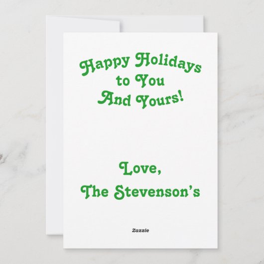 prettige feestdagen Green Pset met kerstbomen Feestdagenkaart (Achterkant)