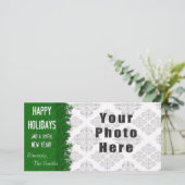 prettige feestdagen Green Snowflake Feestdagenkaart (Staand voorkant)