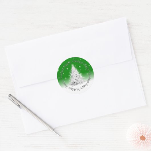 prettige feestdagen Green Sticker (Envelop)