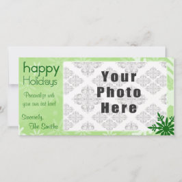 prettige feestdagen Green Thmed Snowflake Feestdagenkaart