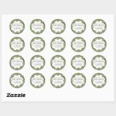 Prettige feestdagen Greenery Wreath Ronde Sticker (Vel)