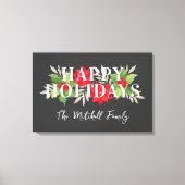 prettige feestdagen Grijze kerstflessenfamilie Canvas Afdruk (Voorkant)