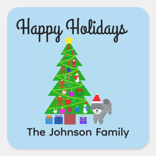 prettige feestdagen Grijze kerstmis #5 Stickers (Voorkant)