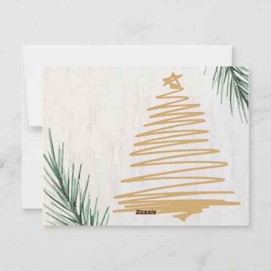 Prettige feestdagen Grijze minimalist Feestdagenkaart (Achterkant)