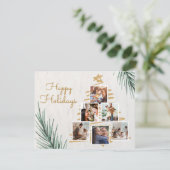 Prettige feestdagen Grijze minimalist Feestdagenkaart (Staand voorkant)