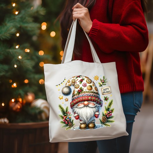 Prettige feestdagen grillig tote bag