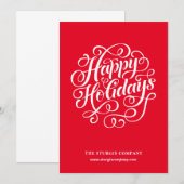 Prettige feestdagen Groen Bedrijf Vakantie Kaart (Voorkant / Achterkant)