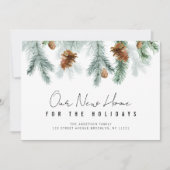 prettige feestdagen groen bewegende aankondigingsk feestdagenkaart (Voorkant)