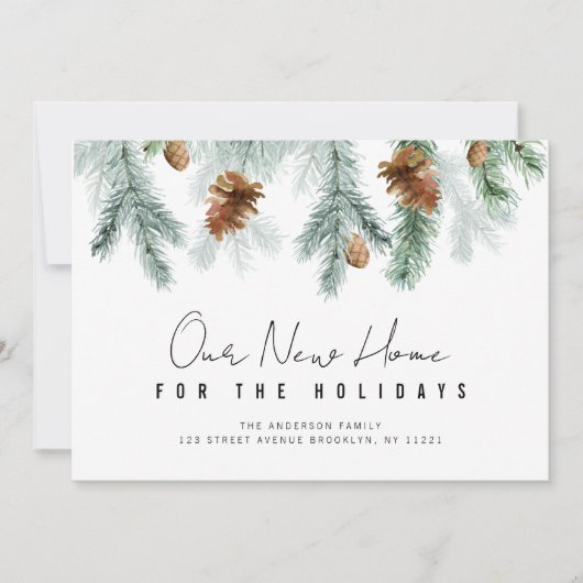 prettige feestdagen groen bewegende aankondigingsk feestdagenkaart (Voorkant)