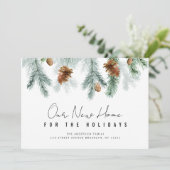 prettige feestdagen groen bewegende aankondigingsk feestdagenkaart (Staand voorkant)