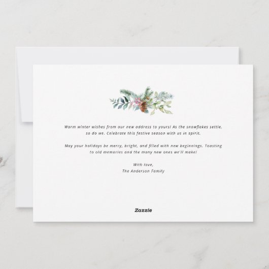 prettige feestdagen groen bewegende aankondigingsk feestdagenkaart (Achterkant)