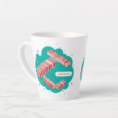 prettige feestdagen, groen en rood latte mok (Linkerhoek)