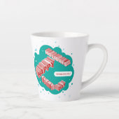 prettige feestdagen, groen en rood latte mok (Rechts)