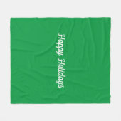 Prettige feestdagen Groen Fleece Deken (Voorkant (Horizontaal))