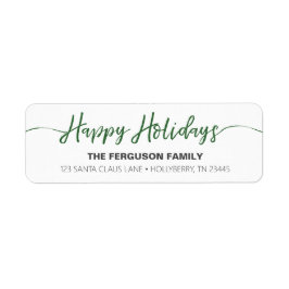 prettige feestdagen Groen Manuscript het Etiket va