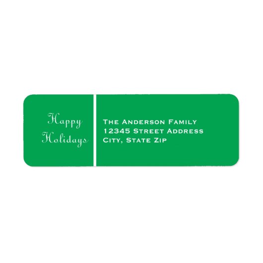 prettige feestdagen groene banner - het Etiket van (Voorkant)