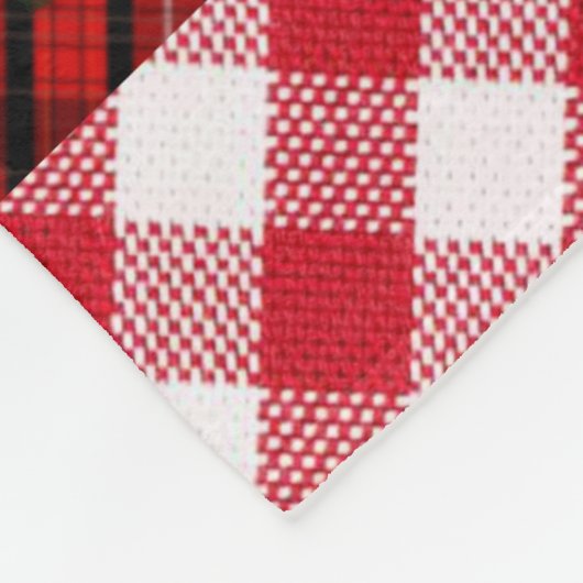 Prettige feestdagen Groene Bladparade Fleece Deken (Hoek)