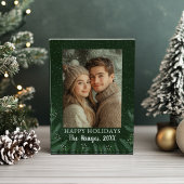 Prettige feestdagen Groene dennenboom Fotoblokken