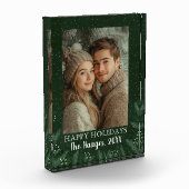 Prettige feestdagen Groene dennenboom Fotoblokken (Links)