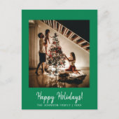 Prettige feestdagen Groene foto Briefkaart (Voorkant)