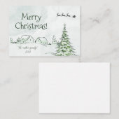 Prettige feestdagen Groene gepersonaliseerde kerst Notitiekaartje (Voorkant / Achterkant)