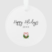 Prettige feestdagen Groene Gnome Ornament (achterkant)