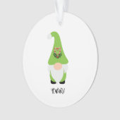 Prettige feestdagen Groene Gnome Ornament (voorkant)