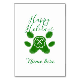 Prettige feestdagen Groene hond huisdier poot snoe Kaart
