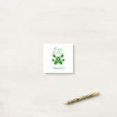 Prettige feestdagen Groene hond huisdier poot snoe Post-it® Notes (Op bureau)