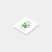 Prettige feestdagen Groene hond huisdier poot snoe Post-it® Notes (Schuin)