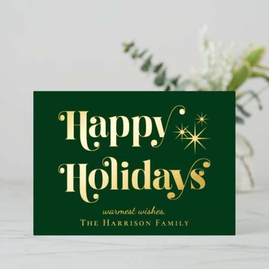 Prettige feestdagen Groene kerst (Staand Voorkant)